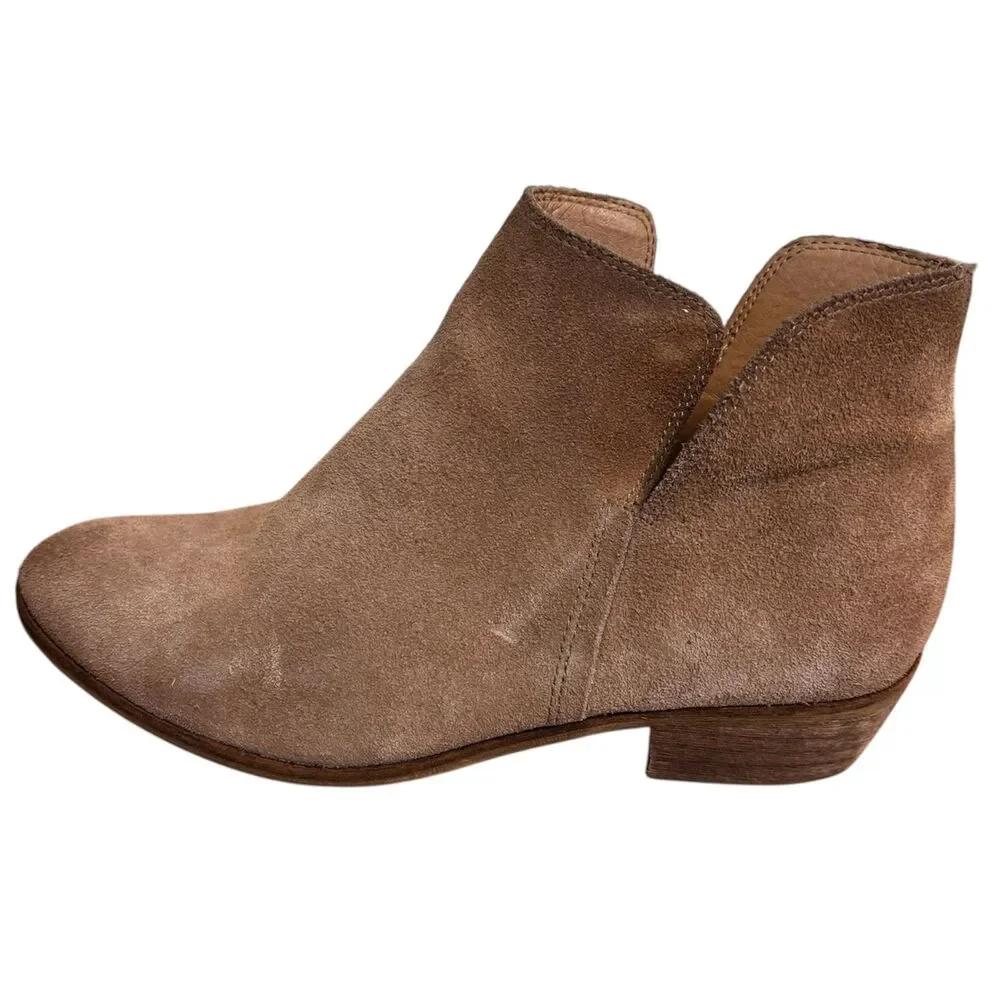 Splendid Hamptyn Suede Leather Ankle Boots Tan Beige Size 9